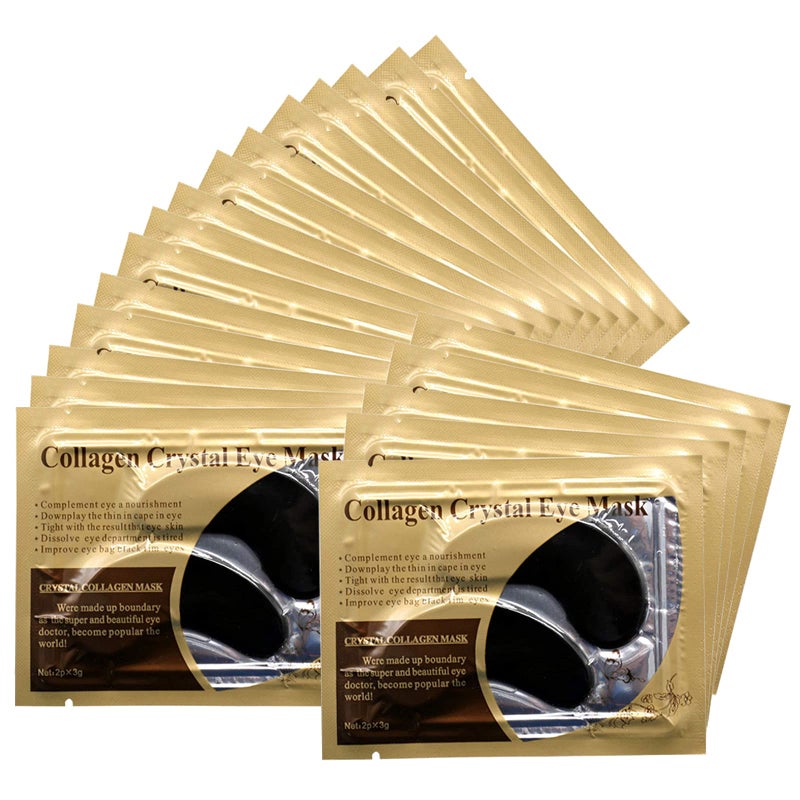 Adofect 30 Pairs Black Collagen Under Eye Mask AntiAging Hyaluronic Acid Eye Patches for Moisturizing  Reducing Dark Circles Luxury Gift for Women and Men Black