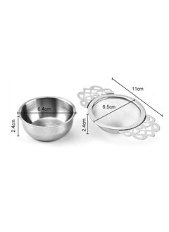 Excefore Tea Strainer Bowl, 2 Pack Stainless Steel Tea Strainers for Loose Tea Fine Mesh, Fit 2.5-4 Inch Cup Mouth  - Image 5
