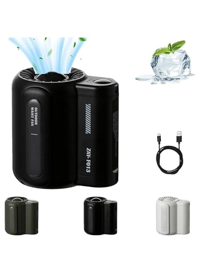 Lumiez Shirt Fan, Lumiez Ergonable Cool Clip Belt Clip Fan Rechargeable Under Shirt, 3 Speeds Rechargeable Clip On Fan For Shirt, for Outdoor Indoor (Black), one - Image 1