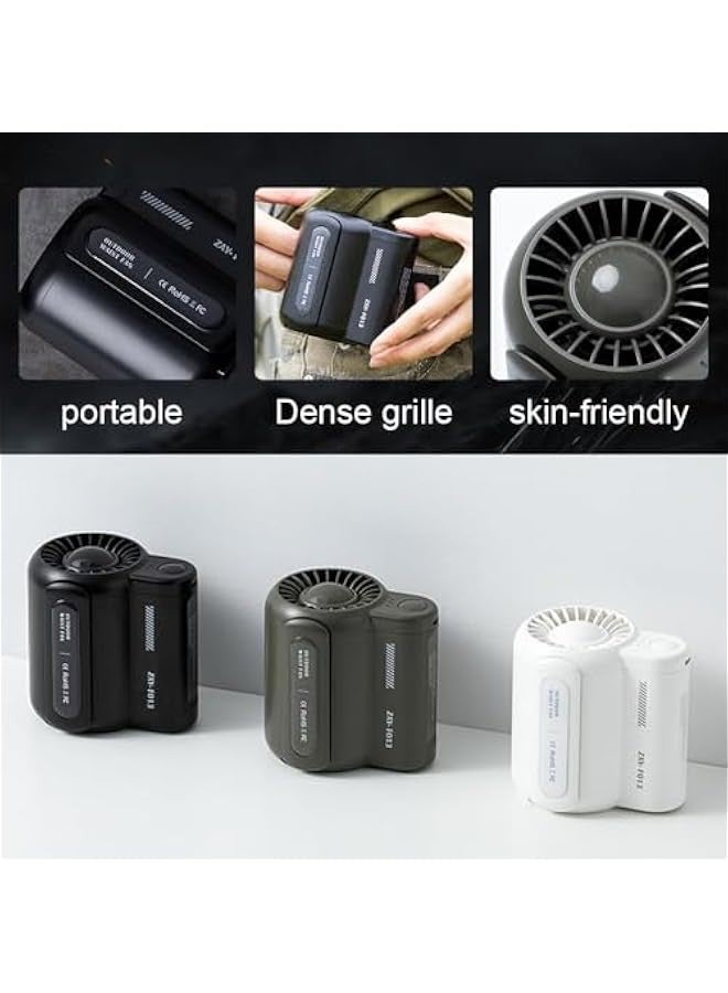 Lumiez Shirt Fan, Lumiez Ergonable Cool Clip Belt Clip Fan Rechargeable Under Shirt, 3 Speeds Rechargeable Clip On Fan For Shirt, for Outdoor Indoor (Black), one - Image 3