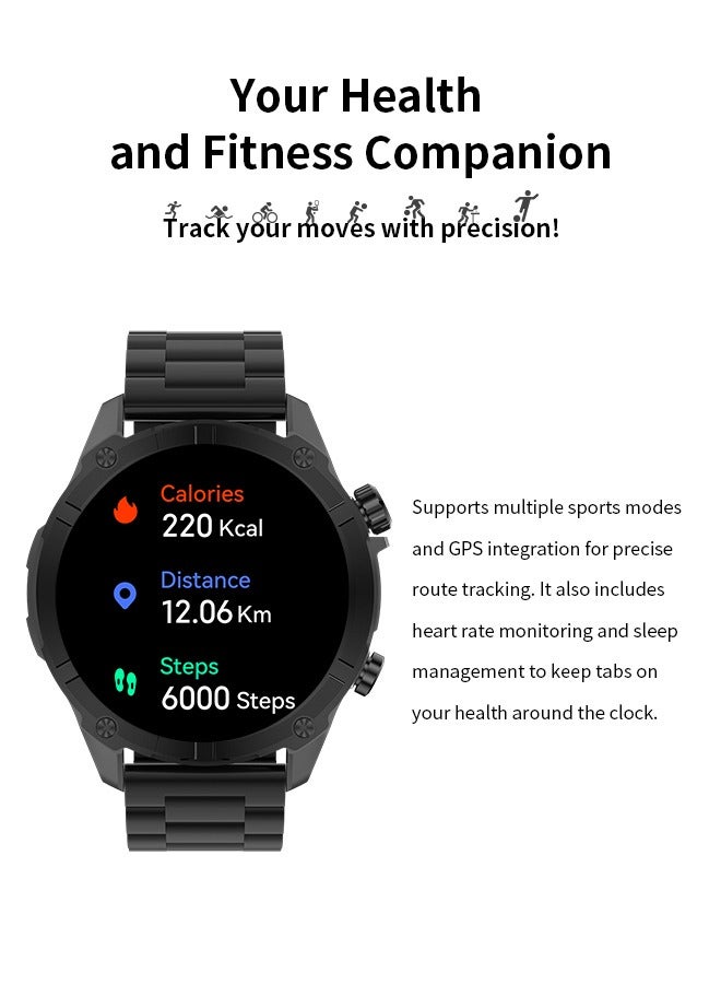 Wapik Y7 Waterproof Smartwatch 30m - Black