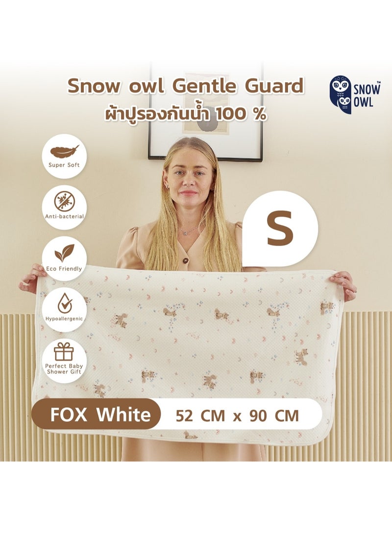 بومة الثلج وسادة واقية من الخيزران مقاومة للماء من Snow Owl (مقاسات S/M/L) - لون أبيض، مقاس S - Image 1