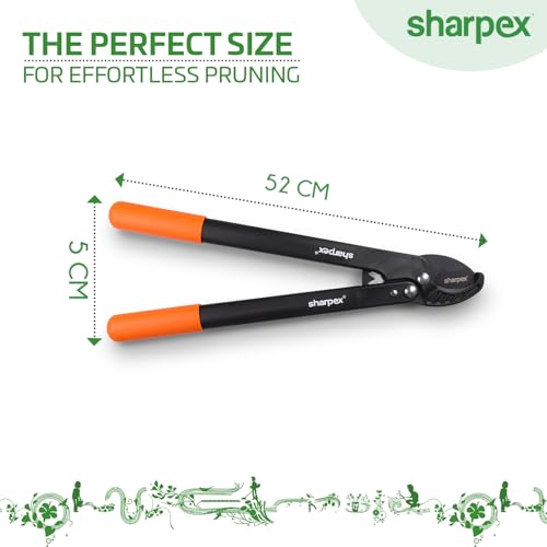 Sharpex Heavy-Duty Professional Anvil Lopper with Compound Action, 2-Inch Cutting Capacity, Sturdy Nylon Handles and TPR Grip | Reliable Garden Pruning Tool for Effortless Cutting – Black - Image 3