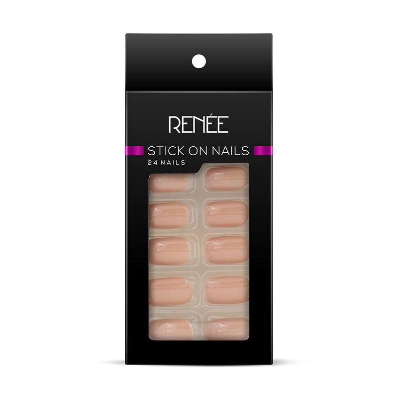 RENEE Stick On Nails BN 02 24 Reusable Artificial Fake Nail Set Lightweight Long Lasting Easy To Use Quick Fix For Festivals Special Occasions - Image 3