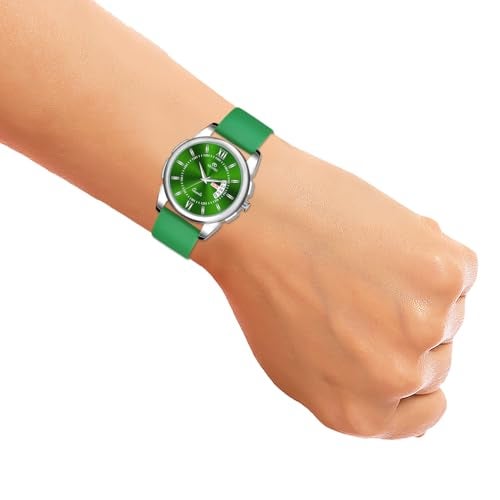 ADAMO Silicone Designer Green Round Dial Day & Date Men's & Boy's Analog Watch 883SGI16 - Image 5