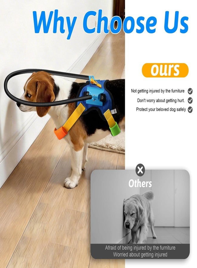 LetPetRun Blind Dog Halo Harness, Adjustable Blind Dog Collar with Protective Ring, Safe Walking Aid for Visually Impaired Pets, Comfortable Vest Design,13"-19" - Image 3