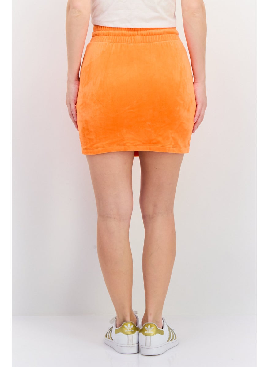 adidas Originals Women Sportswear Fit Drawstring Outdoor Skirt, Orange  - Image 3