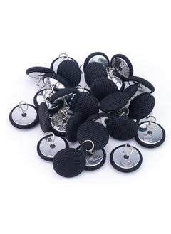 KASTWAVE 25 Pcs Bedskirt Pins, Upholstery Tacks, 0.8" Twist Pins Headliner Pins, Spiral Push Pins, Twist Pins Upholstery, for Bedskirts Slipcovers Armrest Covers and Upholstery, Black  - Image 1