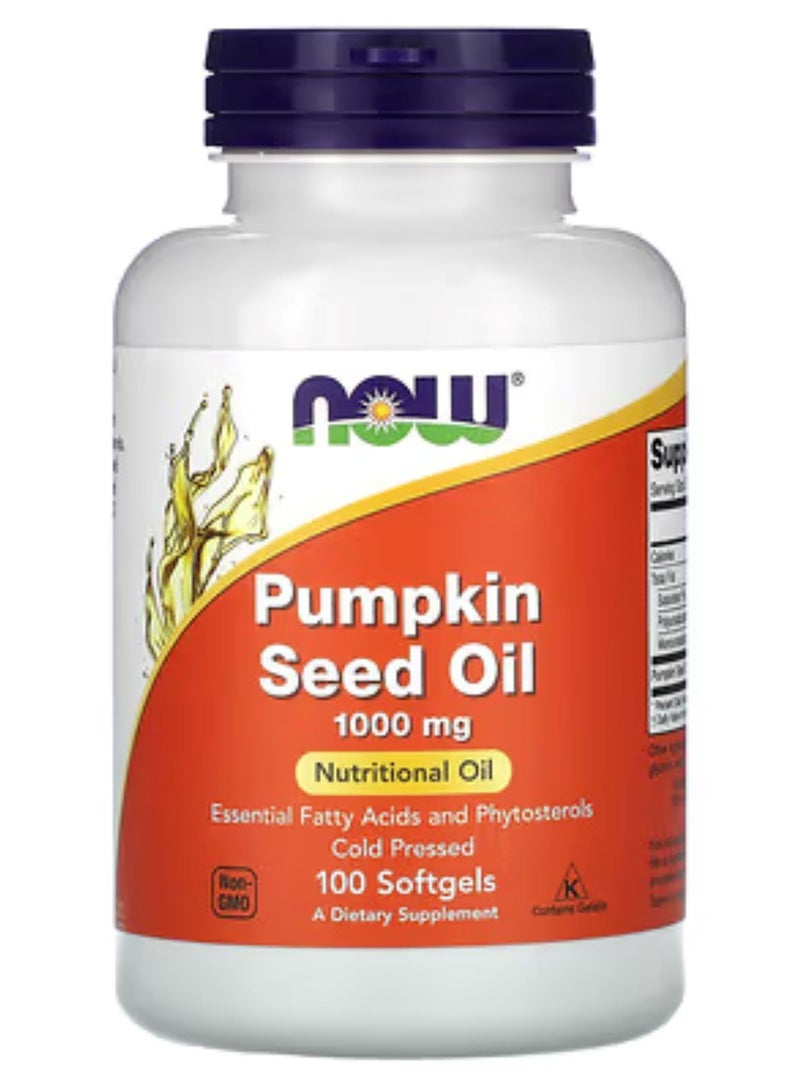 Now Foods Pumpkin Seed Oil - 100 Softgels - Image 1