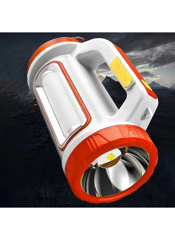 Tarez JQ-6088 Rechargeable Flashlight with Solar Energy Panel 3 W 1000 Lumen Camping Lamp  - Image 3