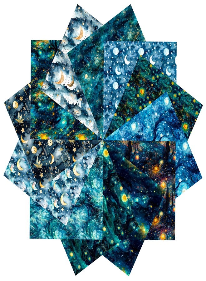PIGBIT 12 Sheets Starry Night Scrapbook Paper,Vintage Craft Scrapbooking Paper Pad,Journaling Scrapbooking Supplies,Cardstock Decorative Craft Paper - Image 1