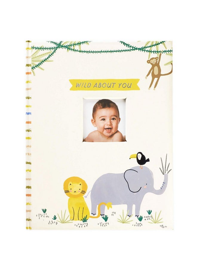 C.R. Gibson B24822583 Baby Book With Gift Box "Wild About You" Zoo Animal 8.75'' W X 11.25'' H  - Image 1