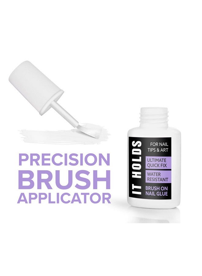 jomi compression Brush On Nail Glue For Press On Nails 2Pk Extra Strong Nail Glue For Acrylic Nails Waterproof Nail Glue For Fake Nails Long Lasting Nail Glue Professional Nail Glue For Nail Tips (8Ml) (Pack Of 2) - Image 2