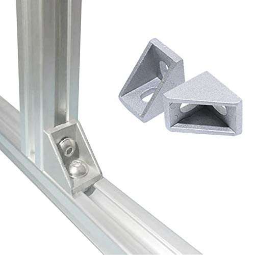 QIJINTRID 24 Sets 2020 Aluminum Extrusion Profile Connector,24pcs 2020 Series Extrusion Corner Brackets,with 48pcs T-Nuts and Screws, for Slot 6mm 2020 Series Extruded Aluminum Profile Accessories - Image 5