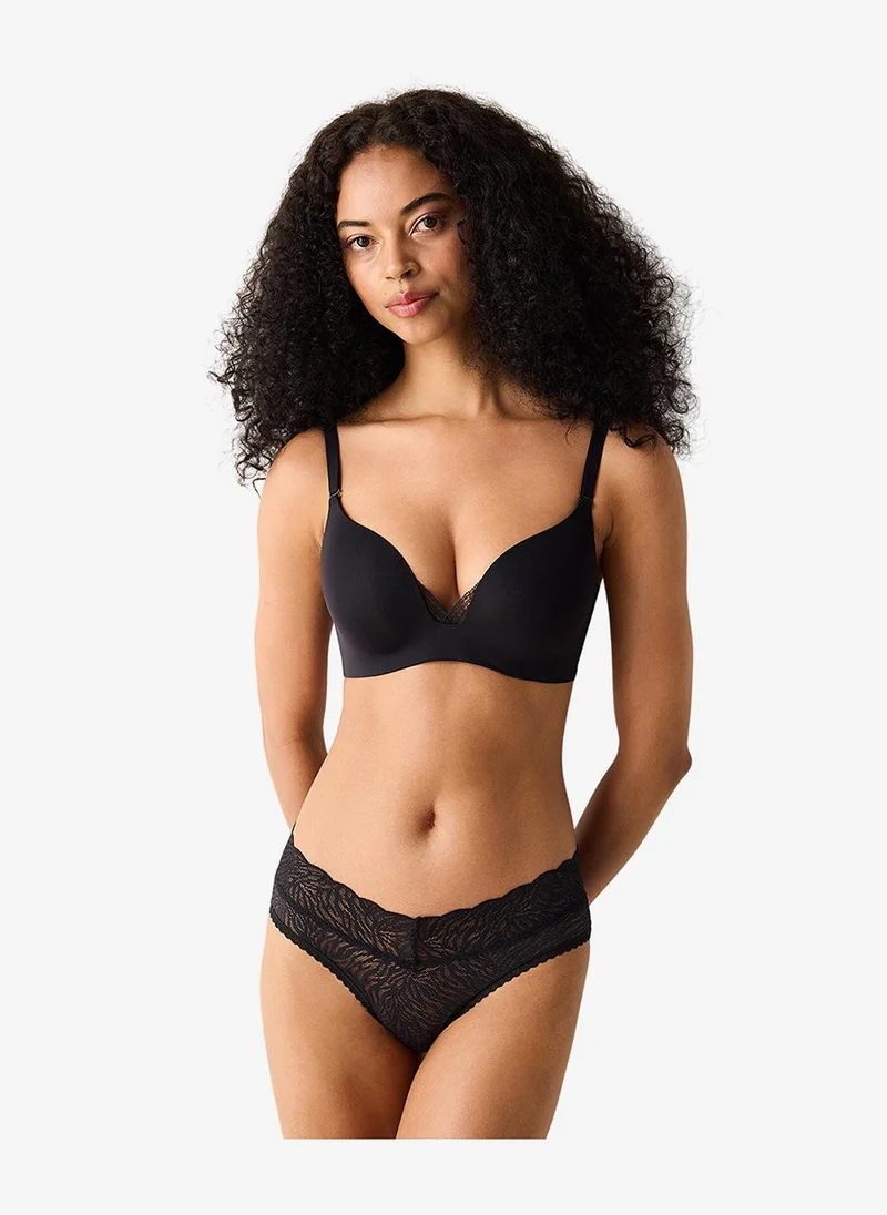 بنتي Women Eliza Black Push Up Wired Padded Bra