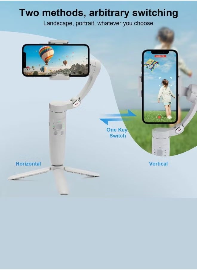 TIGER 3-Axis Foldable Smartphone Gimbal Stabilizer | Handheld Anti-Shake Stabilizer for iPhone & Android | Bluetooth Control, Face Tracking, Selfie Stick | Perfect for TikTok, YouTube, Vlogging, and Smooth Videos | Compact & Portable Gimbal for Video Recording  - Image 4
