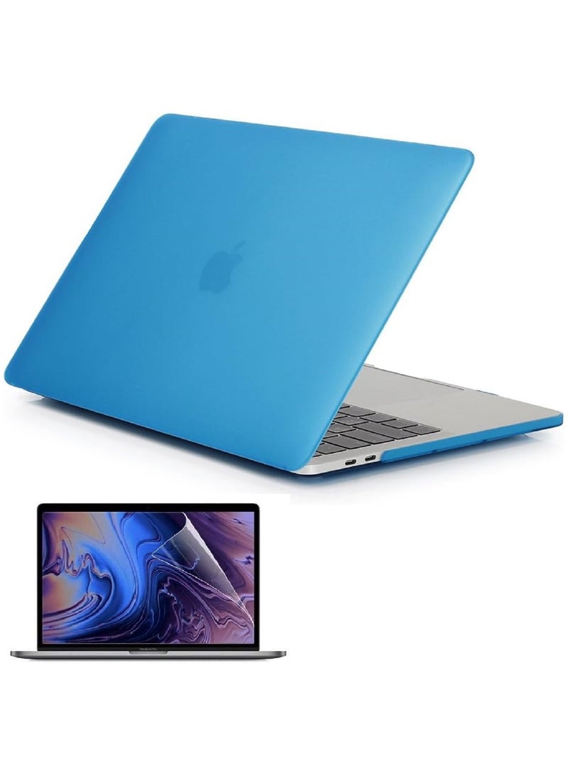 Generic - Hard Shell Case and Screen Protector Compatible with MacBook Pro 16-Inch Model: A2141 (MVVJ2xx/A, MVVK2xx/A, MVVL2xx/A, MVVM2xx/A) Retina Display with Touch Bar Touch ID, Sky Blue - Image 1