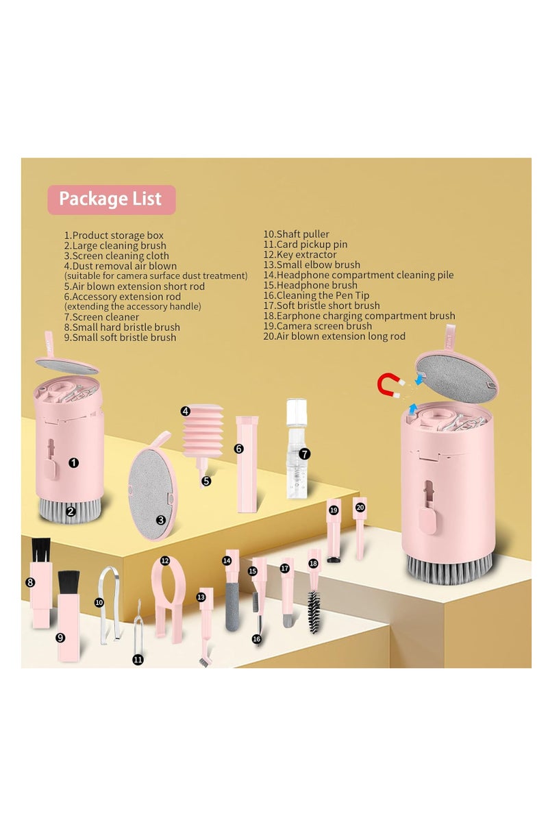 20 in 1 Multifunctional Electronics Cleaning Kit 2024 New Upgrade Cleaner Keyboard Cleaner Kit Airpod Pro Cleaning Pen Brush Tools for Earbuds/MacBook/Headphone/Earphones/iPad/iPhone - Image 5
