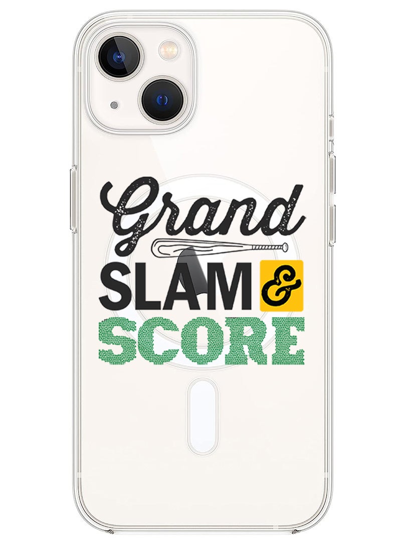 Theodor Magnetic Case for iPhone 14 Plus 6.7-inch Compatible with MagSafe Wireless Charging, Shockproof Phone Bumper Cover Grand slam & score black copy - Image 1