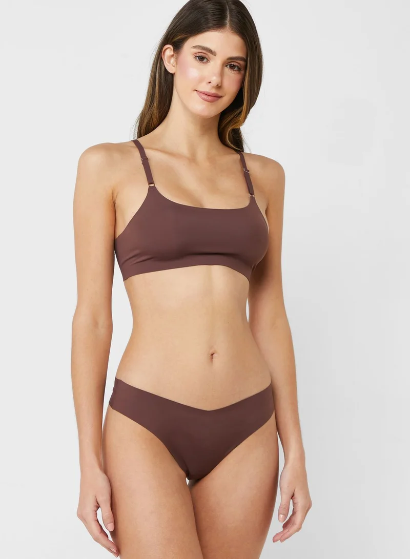 Ginger 3 Pack Seamless Cropped Bra & Thong Set