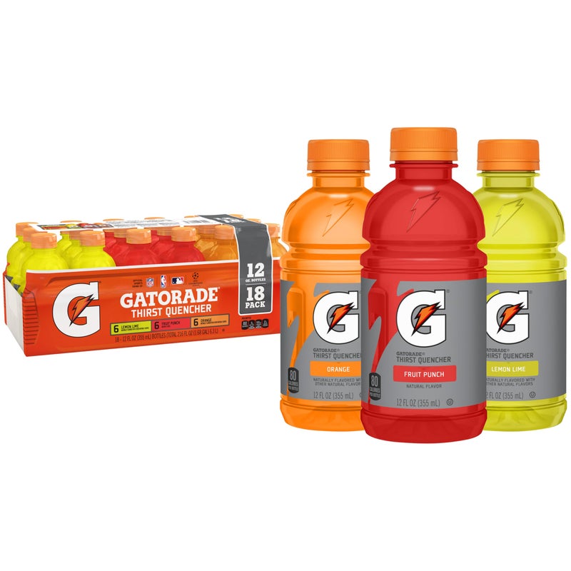 Gatorade Thirst Quencher Sports Drink, Variety Pack, 12 Fl Oz (Pack of 18) - Image 1