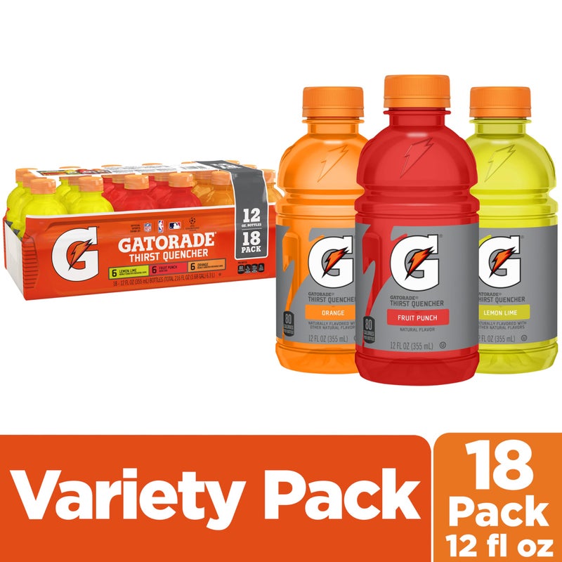Gatorade Thirst Quencher Sports Drink, Variety Pack, 12 Fl Oz (Pack of 18) - Image 2