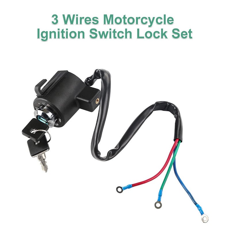 VANJING Ignition Switch Lock Set Compatible with Harley Davidson Sportster XL 883 1200 1995 1996 1997 1998 1999 2000 2001 2002 2003 - Image 2