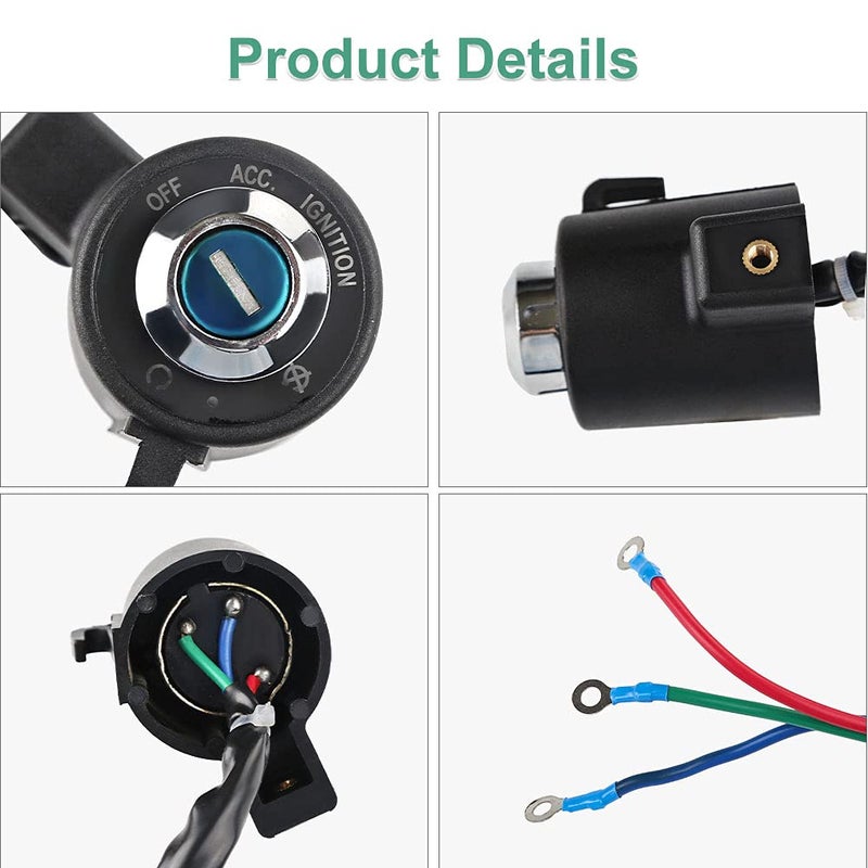 VANJING Ignition Switch Lock Set Compatible with Harley Davidson Sportster XL 883 1200 1995 1996 1997 1998 1999 2000 2001 2002 2003 - Image 3