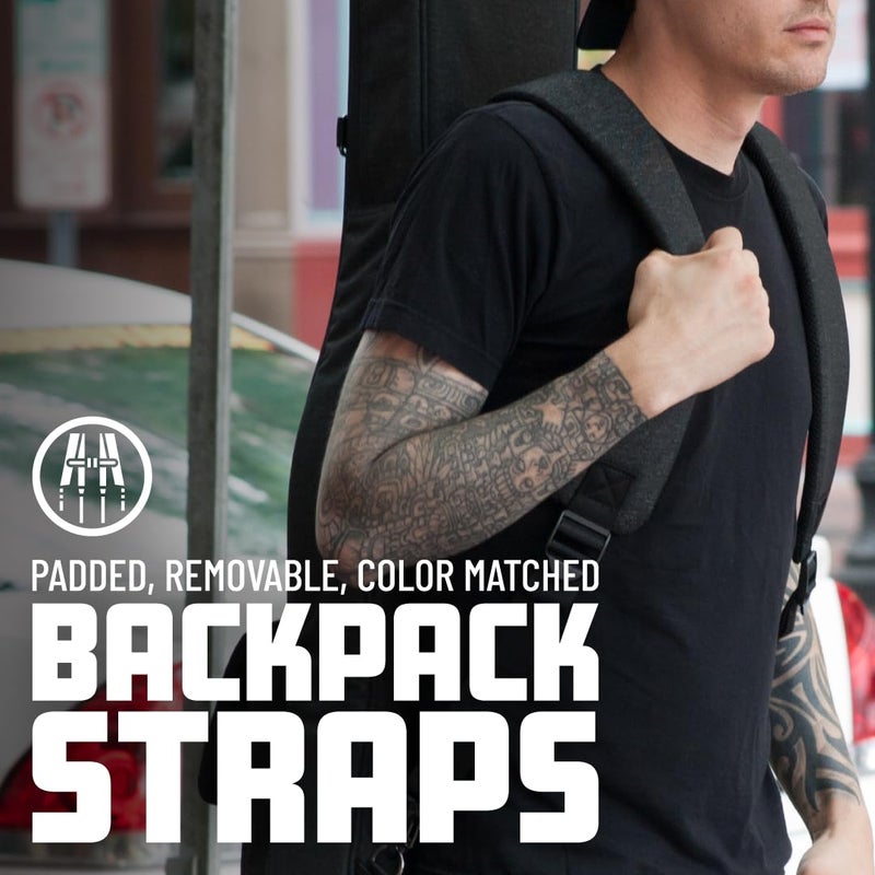 Gator Cases Transit Series Lightweight Electric Guitar Gig Bag with Back Pack Straps and Rubberized Base, Light Grey Exterior (GT-ELECTRIC-GRY) - Image 3