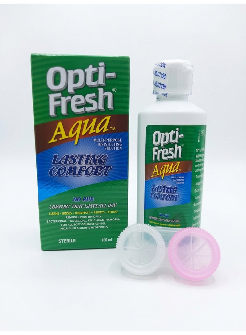Korean Opti-Fresh Aqua Multi-Purpose Disinfecting Solution - 150 ml (with Lens Case)