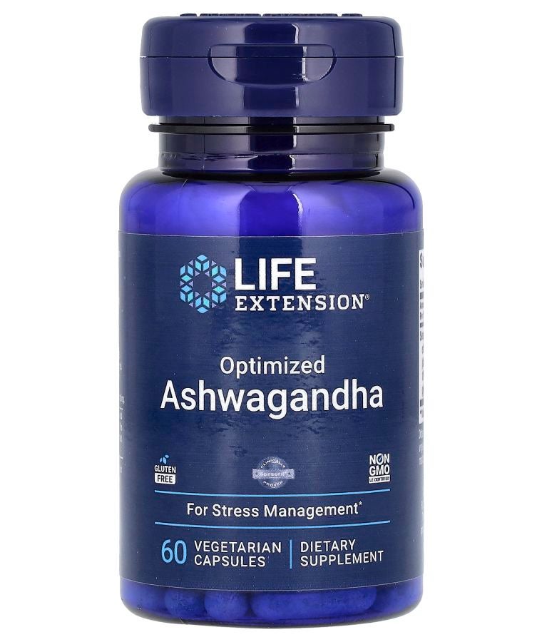 Optimized Ashwagandha 60 Vegetarian Capsules (125 mg per Capsule)