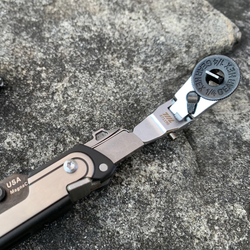 711L Flat End Flex Head EDC Ratchet Wrench - Screwdriver Accessory Compatible with Multitools' Flat Bit Adapters - Image 3