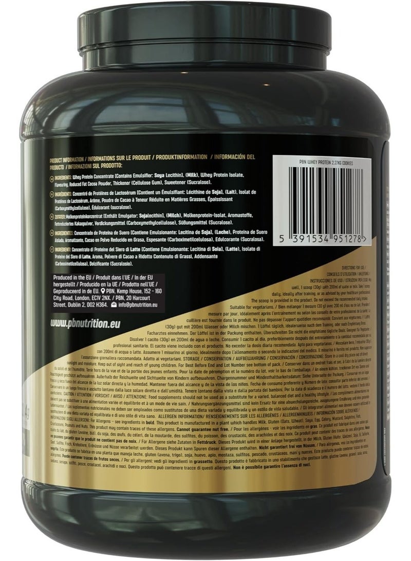 Premium Body Nutrition Whey Protein 2.27kg Cookies & Cream Jar Improved Flavour - Image 2