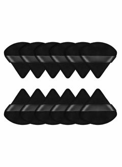 Powder Puff, Face Triangle Makeup Puff, For Loose Soft Body Cosmetic Foundation Sponge, Mineral Wet Dry Tool (Black, 12PCS)