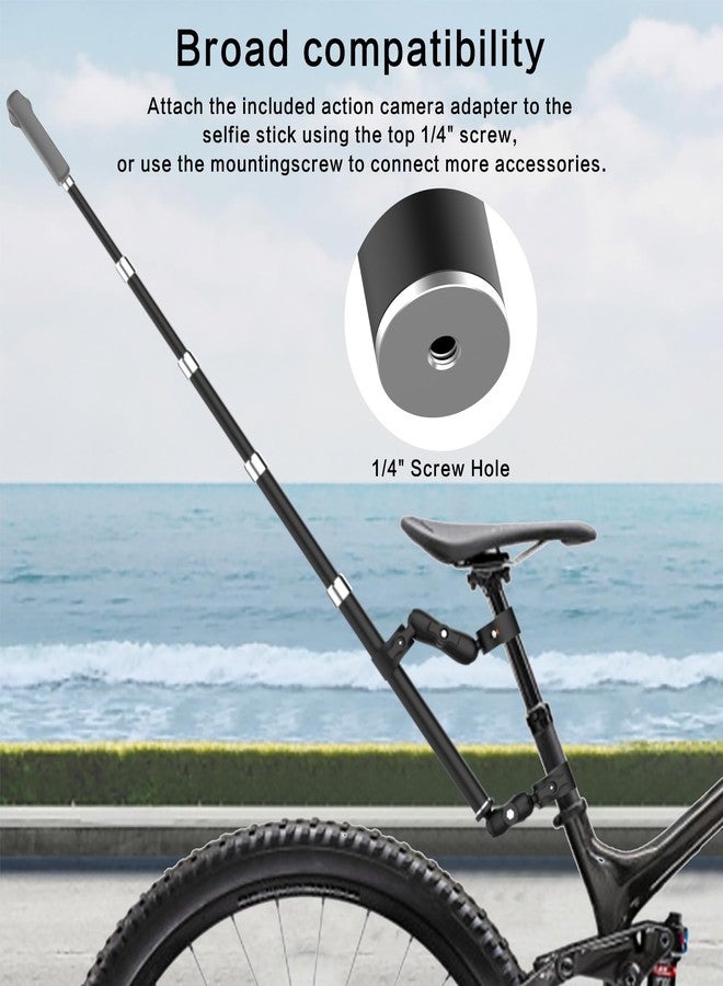 aoeyoo Aluminum Bike Handlebar Motorcycle for Insta360 X5, Double Clamp Mount with Invisible Selfie Stick for Insta360 X5 X4, DJI 360 Camera, GoPro 13 12 (Upgraded Premium Locking Version) - Image 2
