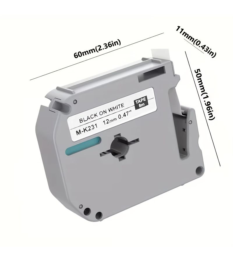 8 Pack Compatible Label Tape Cartridges For Brother P Touch Label Maker Tape 12mm 0.5 Inch 26.2ft Each - Image 2
