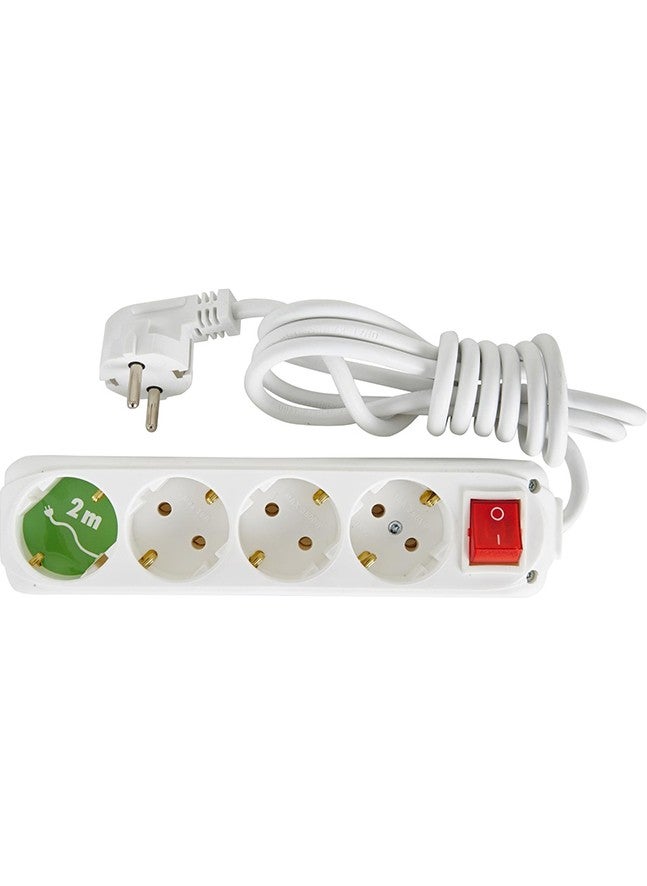 Almera Switched 4-Way Grounded 2mt Group Socket  - Image 1