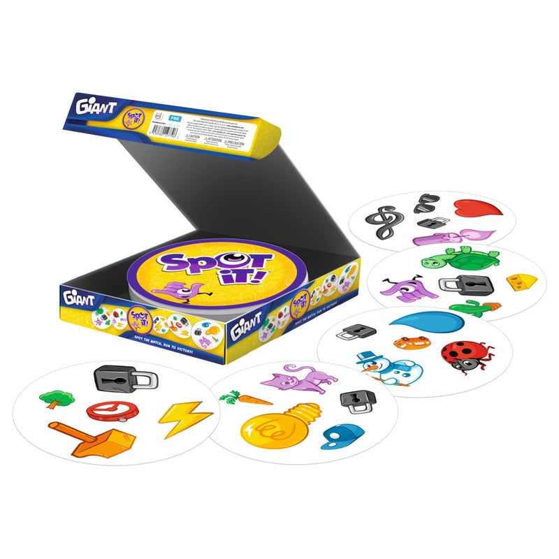 Asmodee Spot It! Giant Card Game - Oversized Matching with 4 Exclusive Mini-Games, Fast-Paced Family Game for Kids & Adults, Ages 6+, 2-12 Players, 15 Minute Playtime, Made by Zygomatic - Image 2