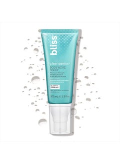 BLISS Clear Genius Body Acne Spray - 3.5 Fl Oz - Maximum Strength 2% Salicylic Acid & Niacinamide - Targets Body Acne & Prevents Future Breakouts - Post Workout - Clean - Vegan & Cruelty-Free  - Image 1