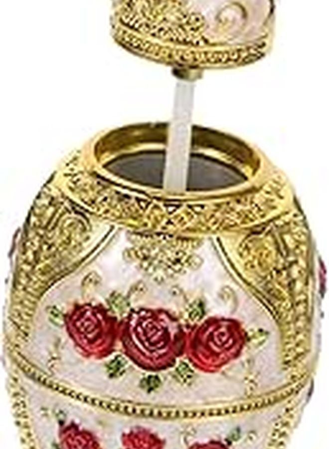 Vintage Rose Floral Press Type Toothpick Holder Container For Kitchen Dining Table - Image 1