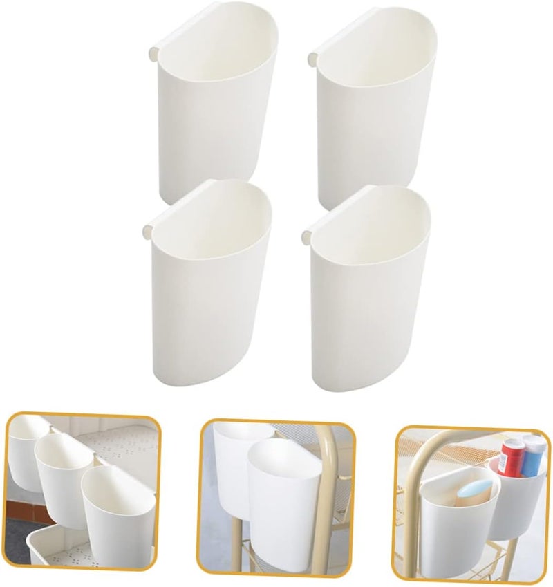 Gatuida 4Pcs Cart Hanging Baskets Multi-purpose Portable Storage Buckets for Beauty Salon Trolleys and Home Organization - Image 5