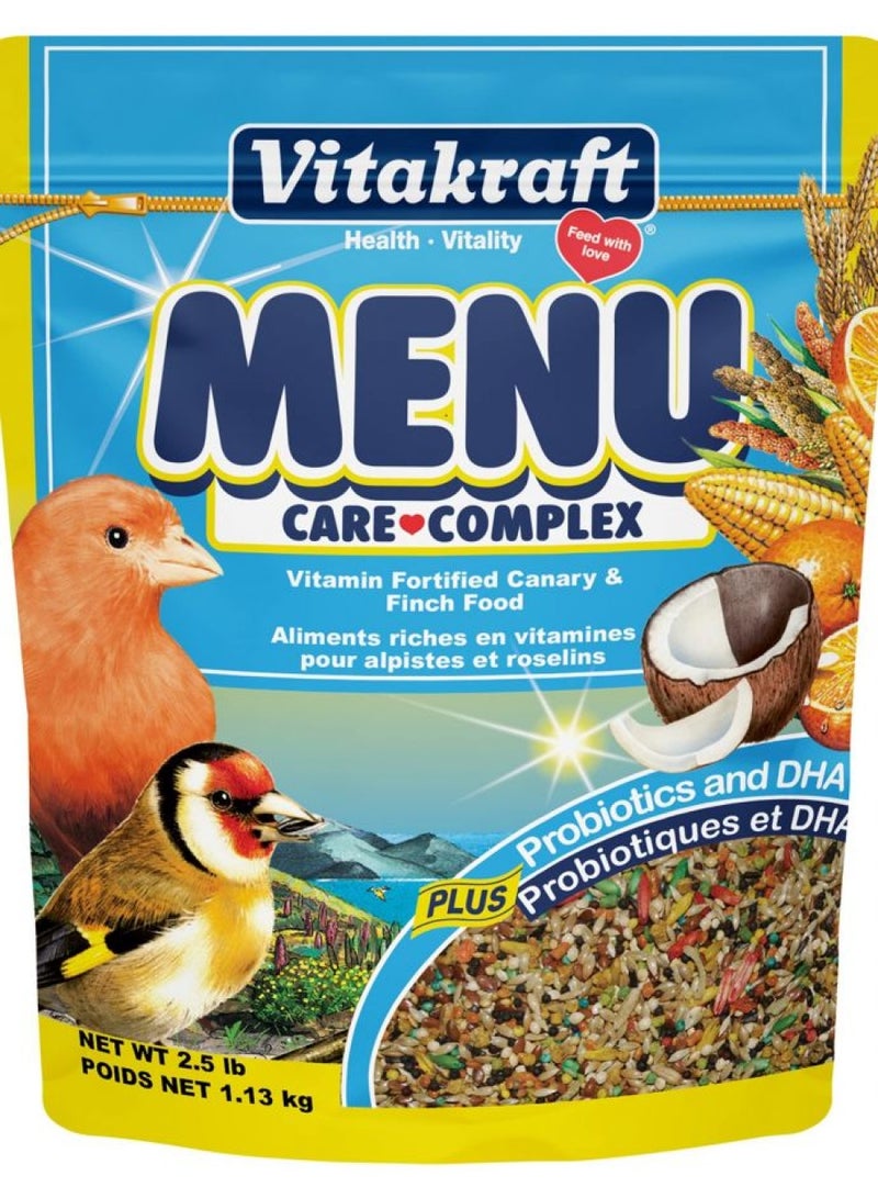 Vitakraft Vitakraft Menu Premium Canary and Finch Food - Vitamin-Fortified - Daily Food for Small Pet Birds Browns 2.5 Pound (Pack of 1) - Image 1