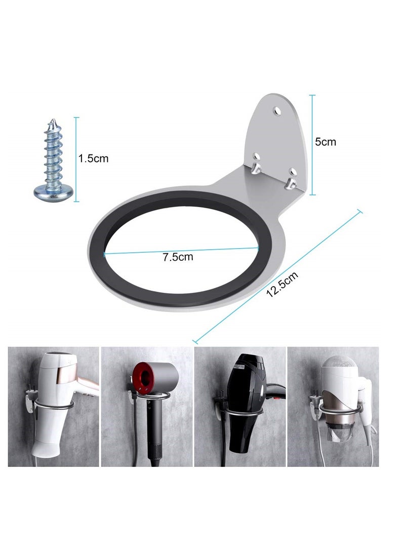 إكسفور حامل مجفف الشعر، حامل مجفف الشعر على الحائط، رف تخزين الحمام المقاوم للصدأ، حامل مجفف الشعر المسطح، حامل جداري مقاوم للحرارة، خطاف مجفف الشعر، منظم أدوات العناية بالشعر - Image 2