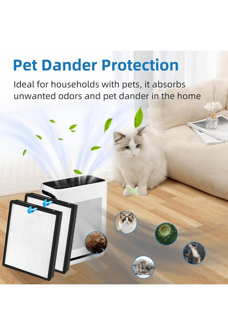 واي آند دي فلتر منقي هواء بديل (غير أصلي) – فلتر كربون نشط بمواصفات HEPA متوافق مع أجهزة ليفويت فيتال 100s. يزيل الغبار، حبوب اللقاح، وبر الحيوانات الأليفة والروائح بكفاءة. أساسي للمنازل الخليجية. - Image 5