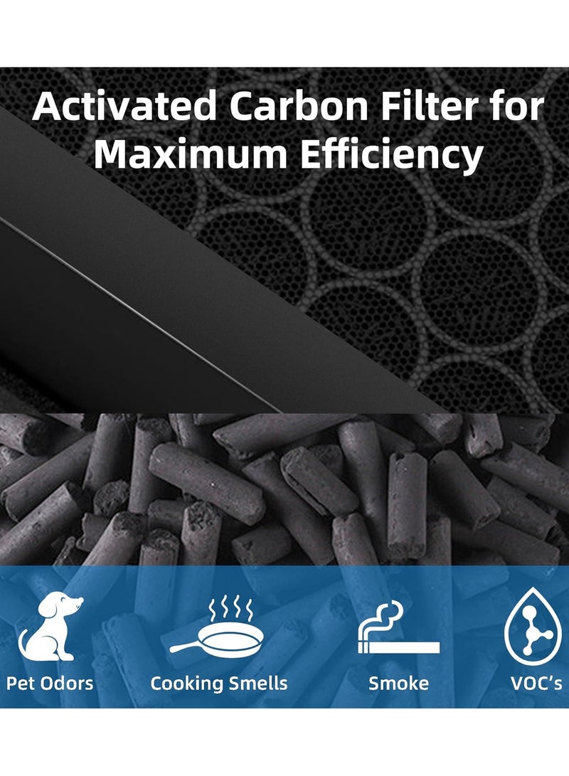 واي آند دي فلتر منقي هواء بديل (غير أصلي) – فلتر كربون نشط بمواصفات HEPA متوافق مع أجهزة ليفويت فيتال 100s. يزيل الغبار، حبوب اللقاح، وبر الحيوانات الأليفة والروائح بكفاءة. أساسي للمنازل الخليجية. - Image 4