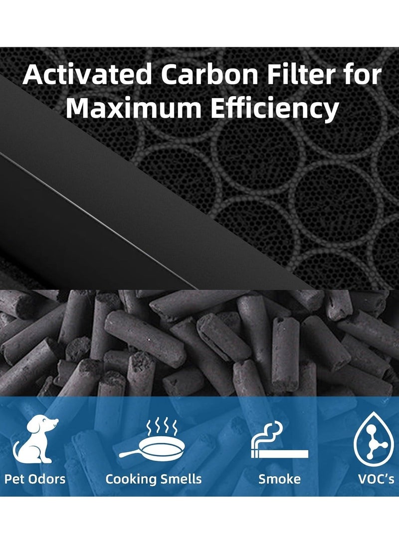 Bluejw LEVOIT Genuine Replacement Air Purifier Filter Replaceable Inner Core Filter Activated Carbon Pure Air for Dust Allergens Odors Filter Clean Air Dust Removal 3-in-1 H13 True HEPA-Grade Odor Elimination High Efficiency Dust Pollen Pet Dander Removal Compatible with LEVOIT Vital100s Model Changable Filter Suitable for Home Bedroom Office - Image 4