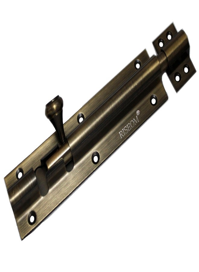 RiseOm Steel Tower Bolt,Door Bolt,Sliding Latch Lock (Pack of 6, Antique-6 inch) - Image 1