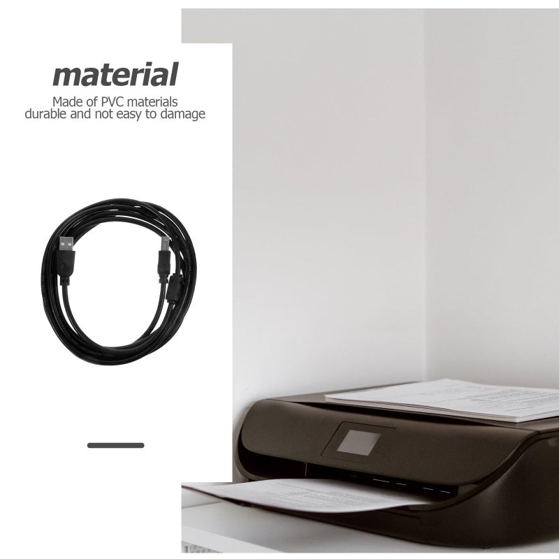USB Printer Cable 3 Meters Black for Copy Machine Scanner Fax and Computer - Image 4