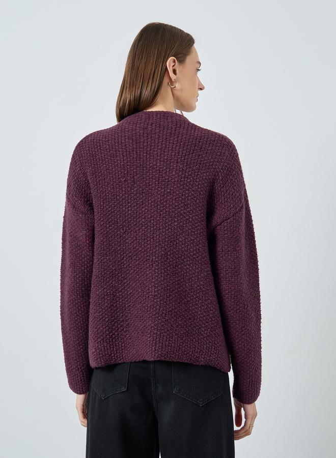 ستايلي كارديجان محبوك سميك بقصة عادية - Image 5