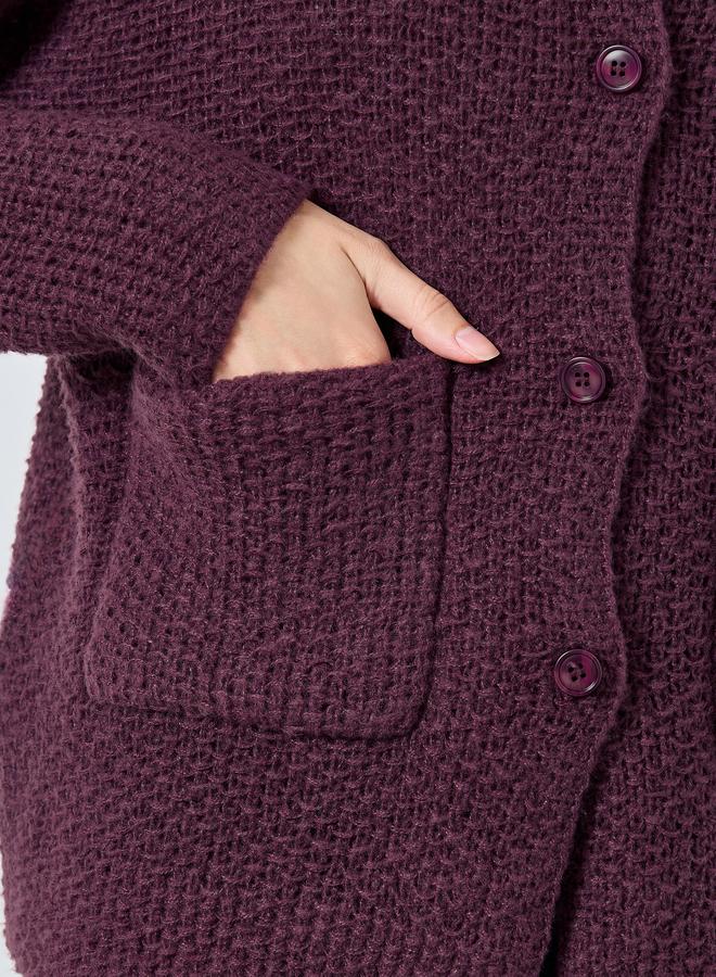 ستايلي كارديجان محبوك سميك بقصة عادية - Image 4